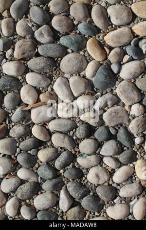 Nice background image of pebbles, round rocks texture Stock Photo