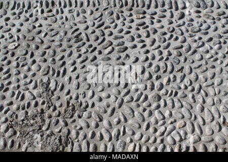 Nice background image of pebbles, round rocks texture Stock Photo