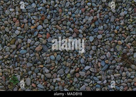 Nice background image of pebbles, round rocks texture Stock Photo