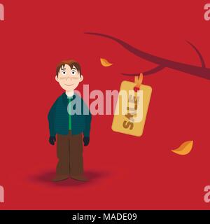 Sale banner with shocked boy Stock Vector