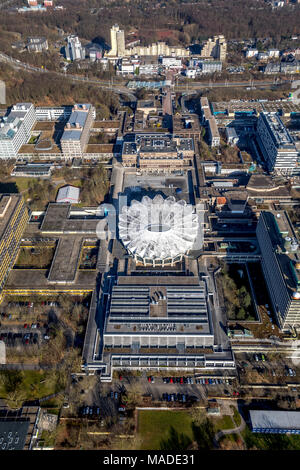 Luftbild, RUB Ruhr-Universität Bochum, Baustelle, Blick nach Witten ...