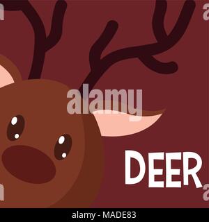 Deer over colorful background vector illustration graphic design Stock Vector