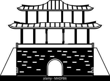 Asian palace symbol Stock Vector