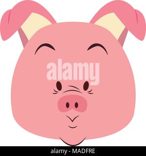 Funny pig cartoon Stock Vector