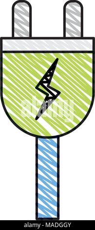 energy power cable technology corservation vector illustration Stock ...