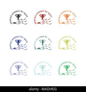 Abstract vector emblem for sport Stock Vector