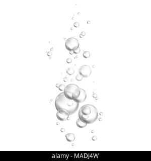 Abstract Bubbles. White background with bubbles. Vector illustration isolated on white Stock Vector