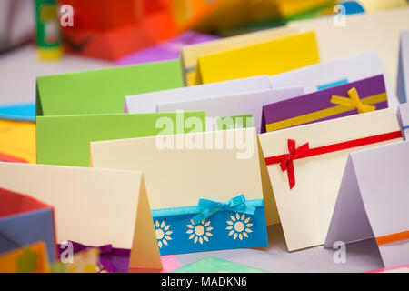 decorative cards and wishes Stock Photo