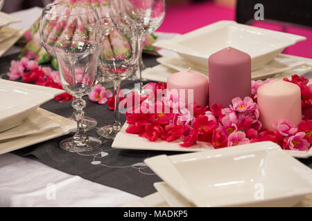 table setting for ceremonial meals Stock Photo