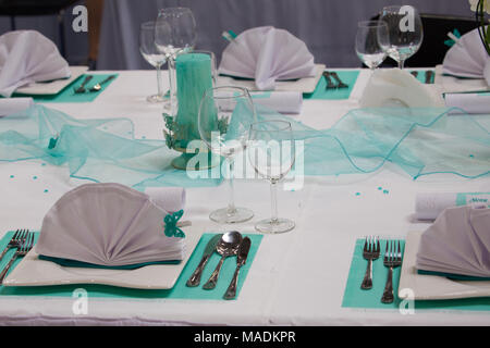 table setting for ceremonial meals Stock Photo