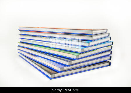 Stack of books isolated on a white background Stock Photo