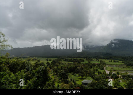 Hanalei Valley vista on Kauai, Hawaii, in winter after a major rainstorm Stock Photo
