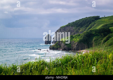The Far Eastern landscape of the Krabbe Peninsula Stock Photo