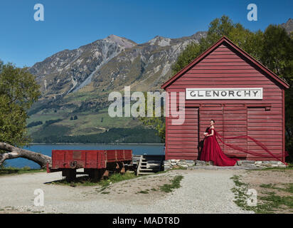Bride to be, Glenorchy, South Island, New Zealand Stock Photo