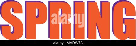 vector spring word Stock Vector