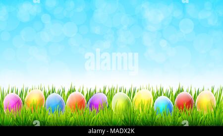 Happy Easter border vector Stock Vector