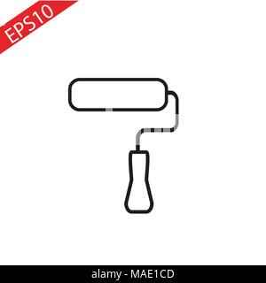 paint roller icon. Element of construction tools for mobile concept and web apps. Thin line icon for website design and development, app development.  Stock Vector