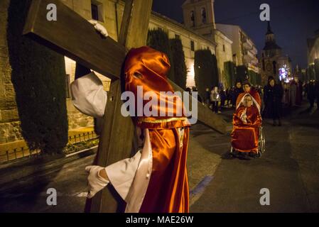 Alcala De Henares, Madrid, Spain. 30th Mar, 2018. From Monday 26 of march to Sunday 1 of April itÂ´s celebrated the easter in Alcala de Henares, city World Heritage. Credit: Nacho Guadano/ZUMA Wire/Alamy Live News Stock Photo