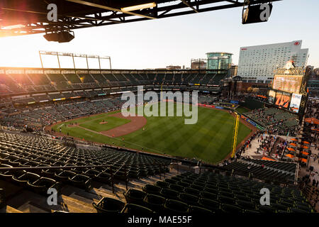 BALTIMORE, MD - JUNE 21: The sun sets during a game between the Baltimore  Orioles and Washington Nationals on June 21, 2022 at Oriole Park at Camden  Yards in Baltimore, Maryland. (Photo