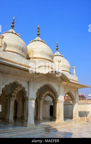 Nagina Masjid (Gem Mosque) in Agra Fort, Uttar Pradesh, India. It was build in 1635 by Shah Jahan for the ladies of his harem and made entirely of mar Stock Photo