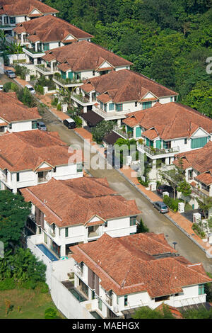 Typical 1980's suburban houses Mont Kiara Kuala Lumpur Malaysia Stock Photo