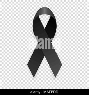 Sticker Black ribbon - mourning, death, melanoma symbol 