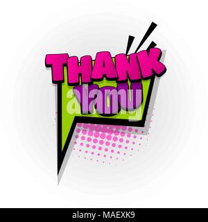 Thank You Speech Bubble Pop Art Comic Text Stock Vector Image & Art - Alamy