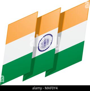 India flag, vector illustration Stock Vector