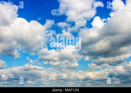 Big clouds on blue sky as background Stock Photo