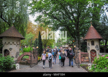 Europa-Park is the largest theme park in Germany. is located at Rust between Freiburg and Strasbourg, France. Stock Photo