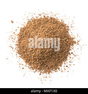 Heap of Moroccan Ras el Hanout powder isolated on white background Stock Photo