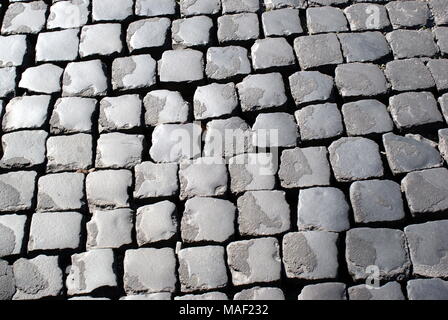 Cobblestones, Appian Way, Rome, Italy Stock Photo
