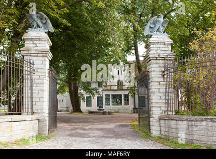 The count Orlov's estate (1874) on the hill Maarjamae, part of The Estonian History Museum (there took place shootings of the famous Soviet movie abou Stock Photo