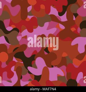 abstract vector chaotic spotted seamless pattern - orange, pink and green Stock Vector