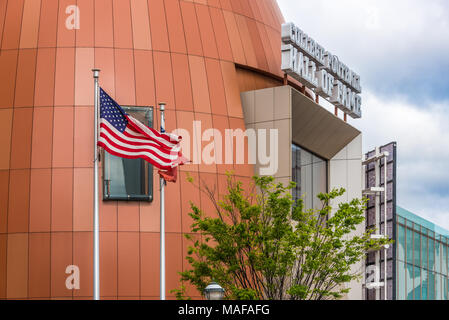 College Football Hall of Fame in downtown Atlanta, Georgia. (USA) Stock Photo