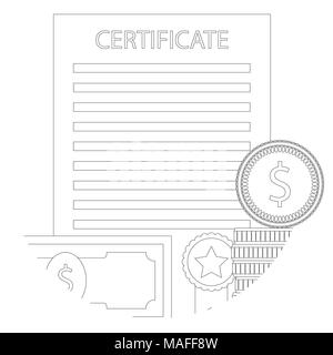 Investment in education linear icon. Financial money icon thin line, graduation and degree college. Vector illustration Stock Vector