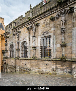 Decorated facade in the Stirling Castle, Scotland. Stock Photo
