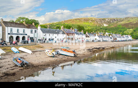 Summer afternoon in Ullapool, village in Ross-shire, Scottish Highlands. Stock Photo
