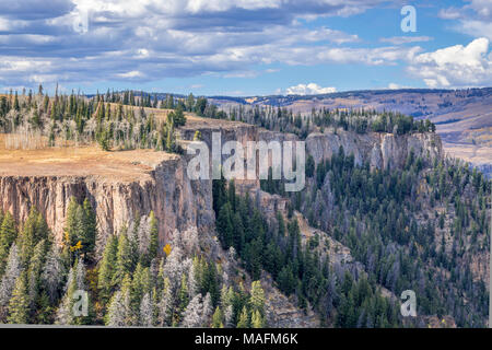 sandtsone cliff in Rocky Mountains - overlook of Deep Creek Canyon near Dotsero, Colorado Stock Photo