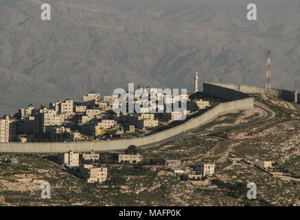 Separation Wall between the occupied palestinian territory’s and Israel Stock Photo