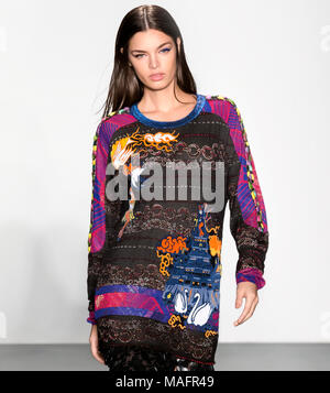 New York, NY - February 10, 2019: Halima Aden walks runway for LaQuan ...
