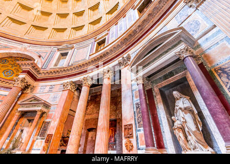 Rome, Italy. Pantheon, ancient architecture of Rome, Lazio, dating from Roman Empire. Stock Photo