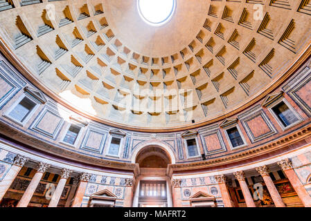 Rome, Italy. Pantheon, ancient architecture of Rome, Lazio, dating from Roman Empire. Stock Photo