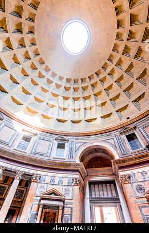 Rome, Italy. Pantheon, ancient architecture of Rome, Lazio, dating from Roman Empire. Stock Photo