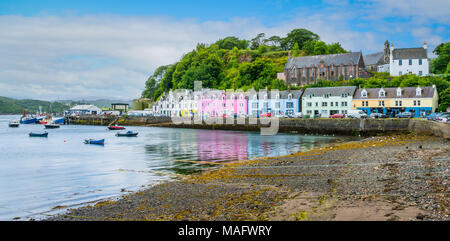 The colorful Portree, main town in the Isle of Skye, Scotland. Stock Photo