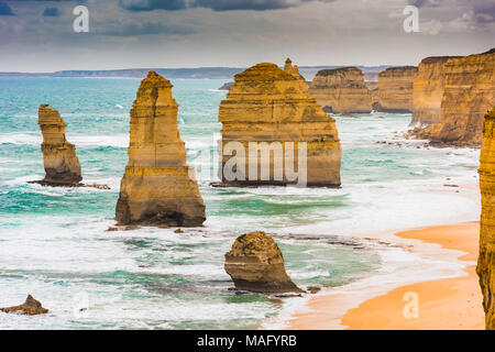 12 Apostles along the Great Ocean Road in Victoria, Australia Stock Photo