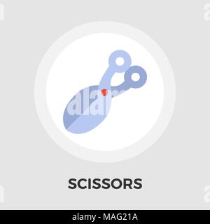 Scissors Icon Vector. Flat icon isolated on the white background. Editable EPS file. Vector illustration. Stock Vector
