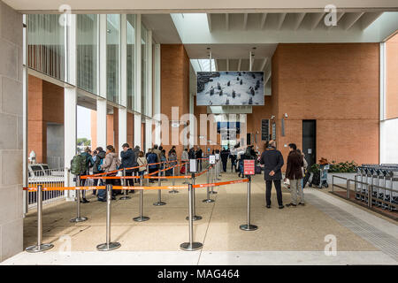 Alilaguna water bus station in Marco Polo International Airport Venice Stock Photo