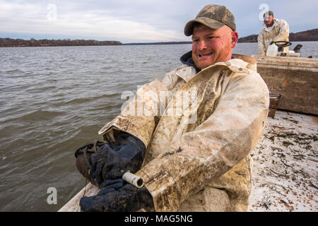 Baited catfish trap being pulled in on the Potomac River near Fort  Washington, Maryland Stock Photo - Alamy