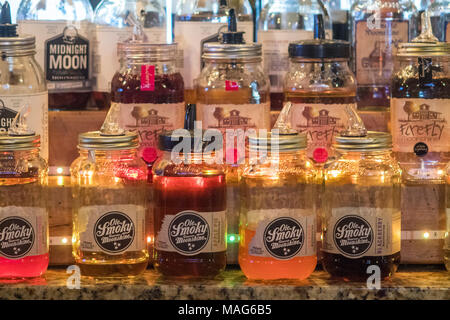 Mason jar of "moonshine Stock Photo - Alamy